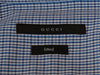 Gucci Blue Check Fitted French Cuff Shirt