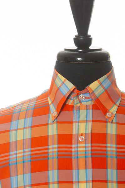 Paul & Shark Orange Check Shirt