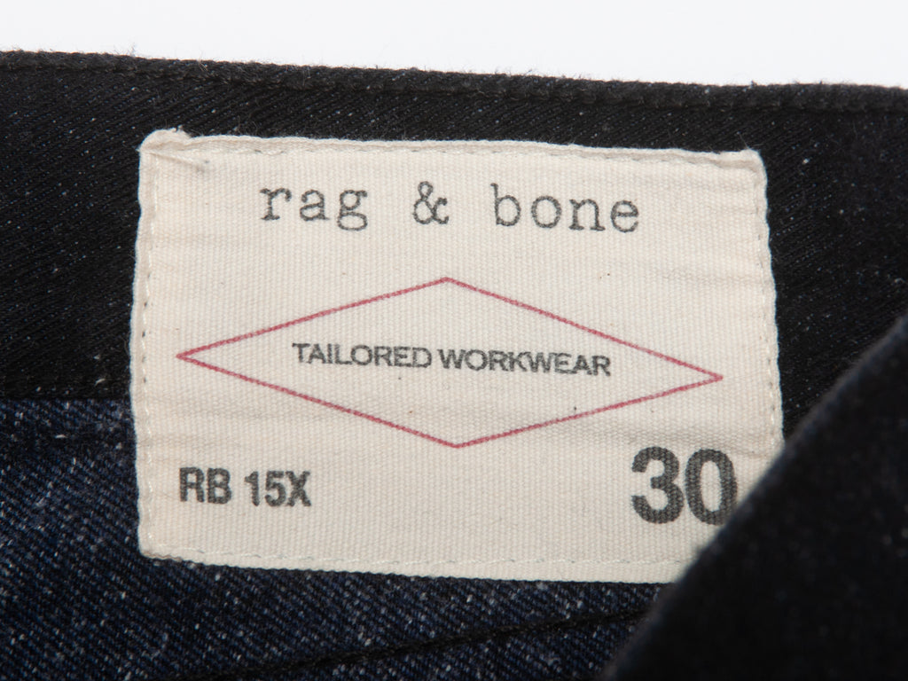 Rag & Bone Black NAP Fleck RB15X Slim Straight Jeans