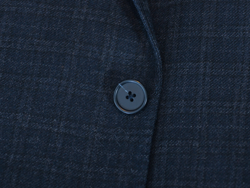 ZZegna Charcoal Grey on Black Drop 8 Deco Blazer