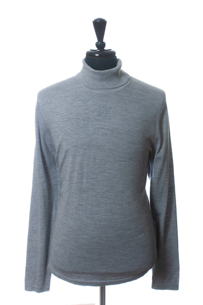 Patrick Assaraf Grey Roll Neck Sweater