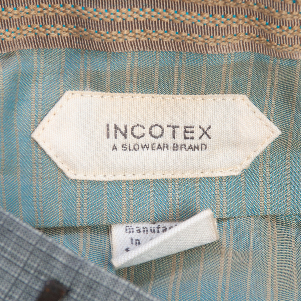 Incotex Grey Check Classic Fit Pattern Benson Pants