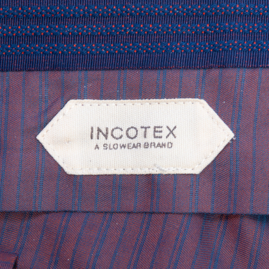 Incotex Charcoal Grey Classic Fit Pattern Benson Pants