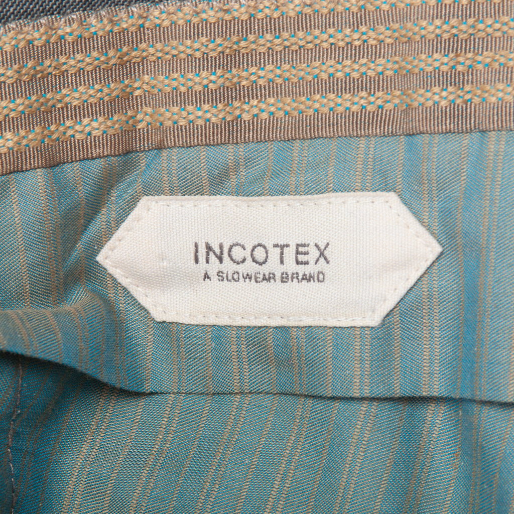 Incotex Grey Classic Fit Pattern Benson Pants