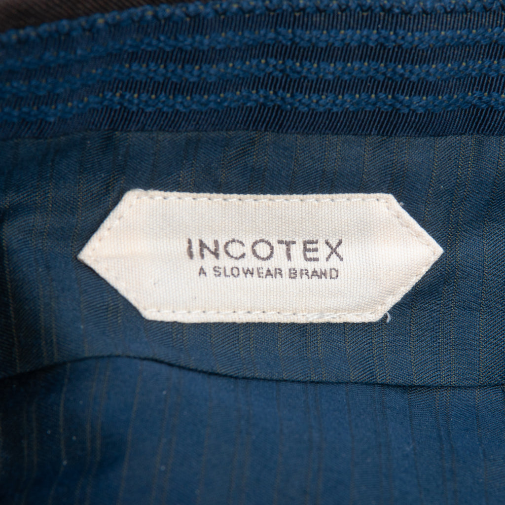 Incotex Chocolate Classic Fit Pattern Benson Pants