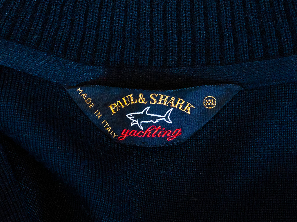 Paul & Shark Navy Blue Wool Full Zip Jacket