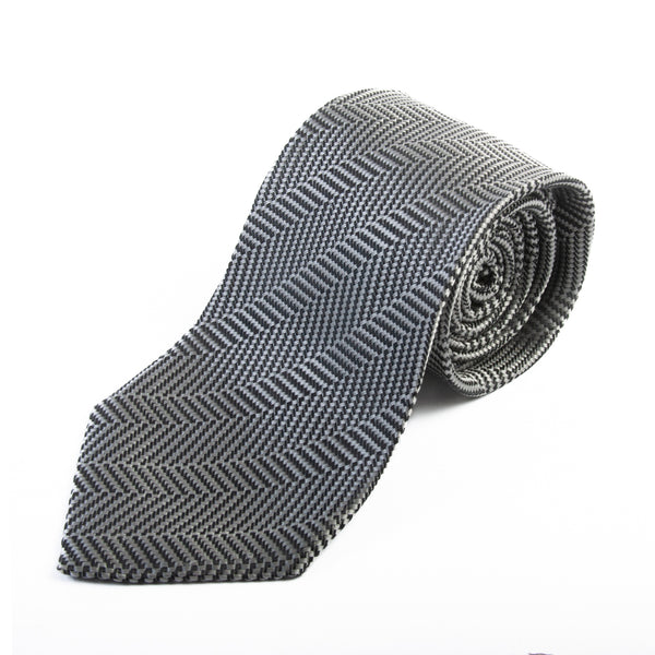Etro Milano Grey Herringbone Tie