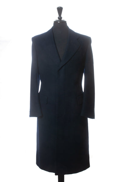 Samuelsohn Vintage Navy Blue Wool Overcoat
