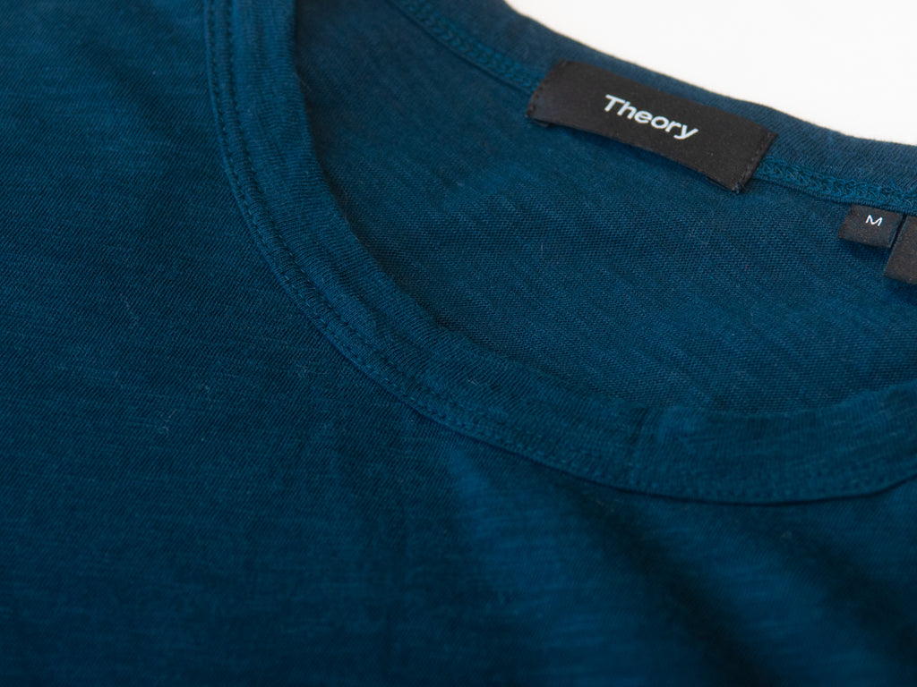 Theory Dark Blue Gaskell Nebulous Pocket T-Shirt