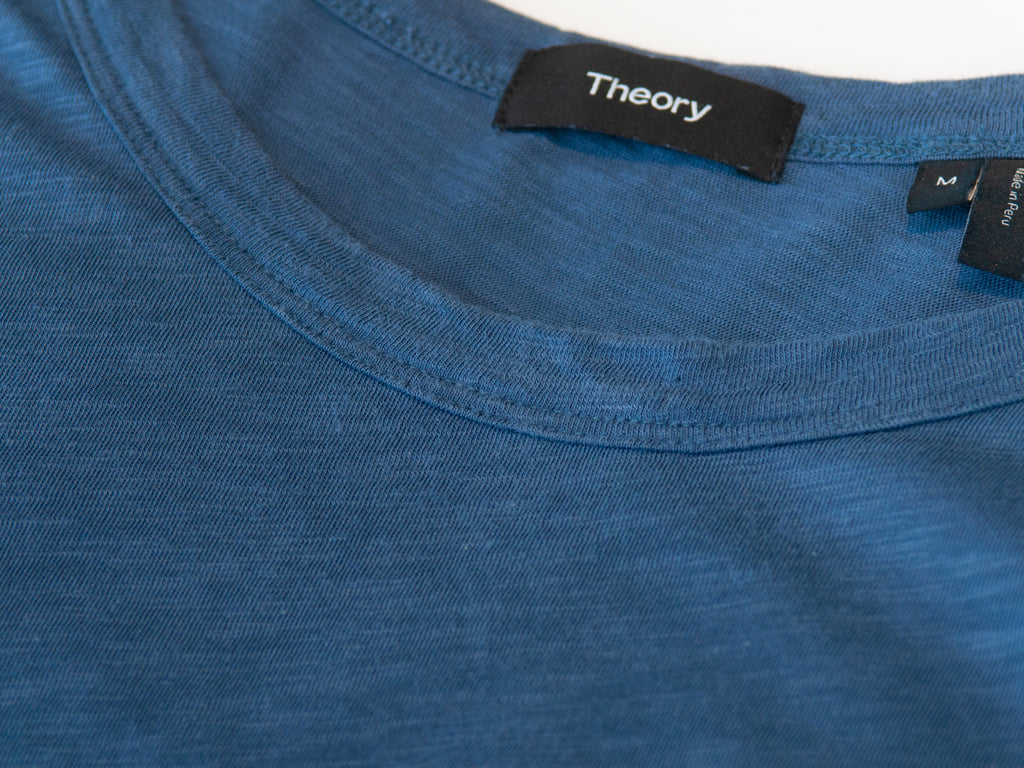 Theory Medium Blue Gaskell Nebulous Pocket T-Shirt