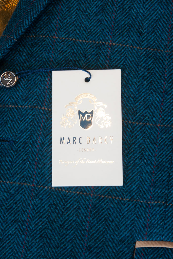 Marc Darcy London Blue Check Tweed Dion Blazer