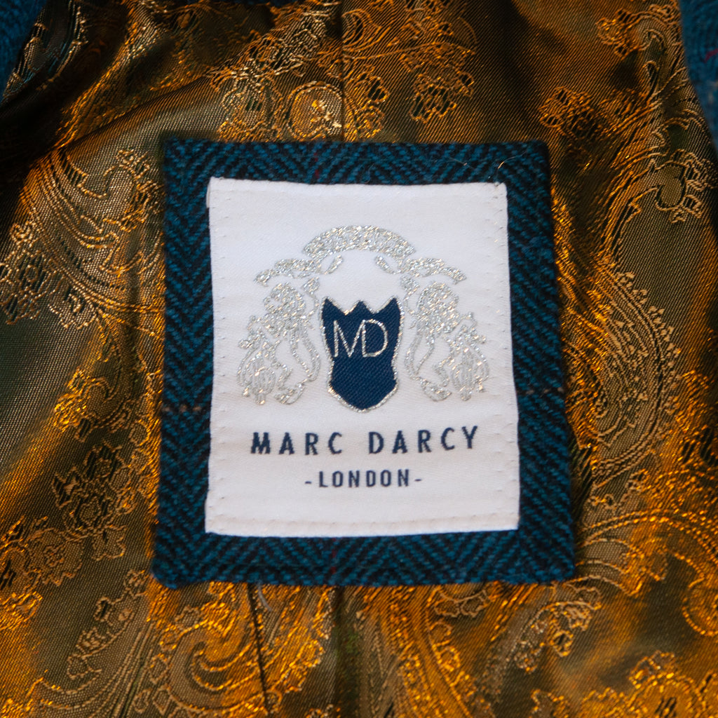 Marc Darcy London Blue Check Tweed Dion Blazer