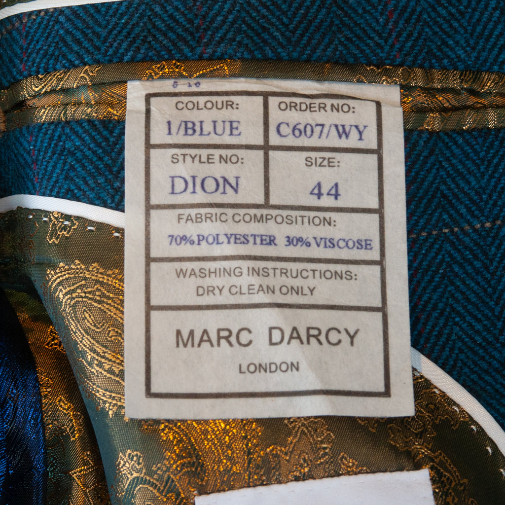 Marc Darcy London Blue Check Tweed Dion Blazer