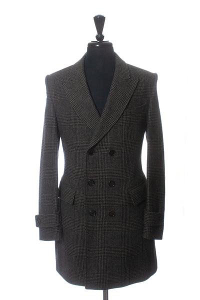 Hugo Boss Grey Check Darvin Double-Breasted Coat