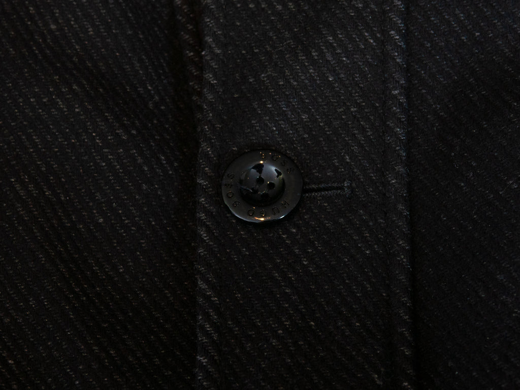 Hugo Boss Charcoal Black Twill Cossam Coat