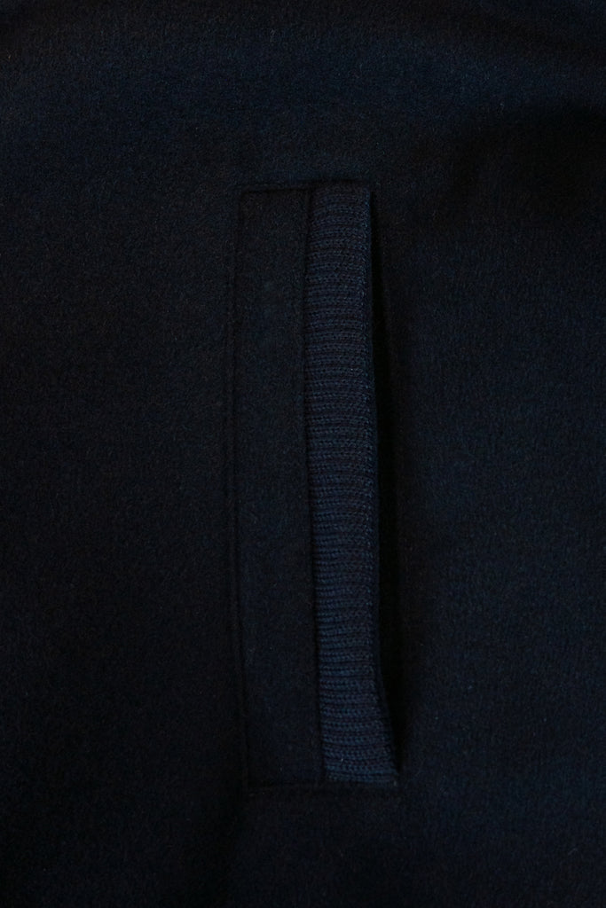 Lacoste Black Wool Blend Overcoat