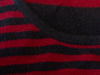 Saks Fifth Avenue NWT Black and Burgundy Striped Cashmere Crewneck Sweater