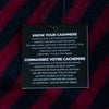 Saks Fifth Avenue NWT Black and Burgundy Striped Cashmere Crewneck Sweater