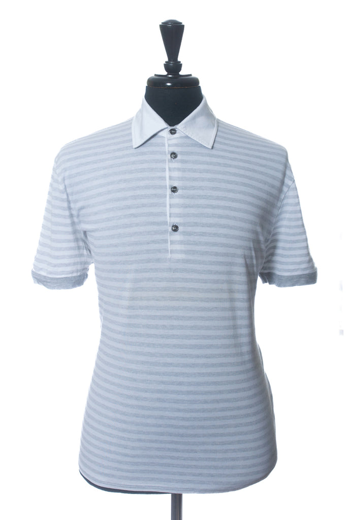 Hugo Boss Grey Striped Regular Fit Don_04 Polo Shirt