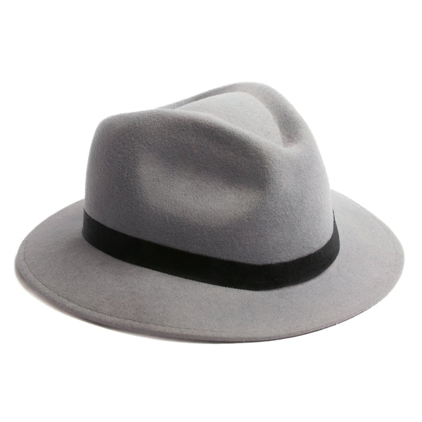 Bollman Grey Doeskin Felt Fedora Hat