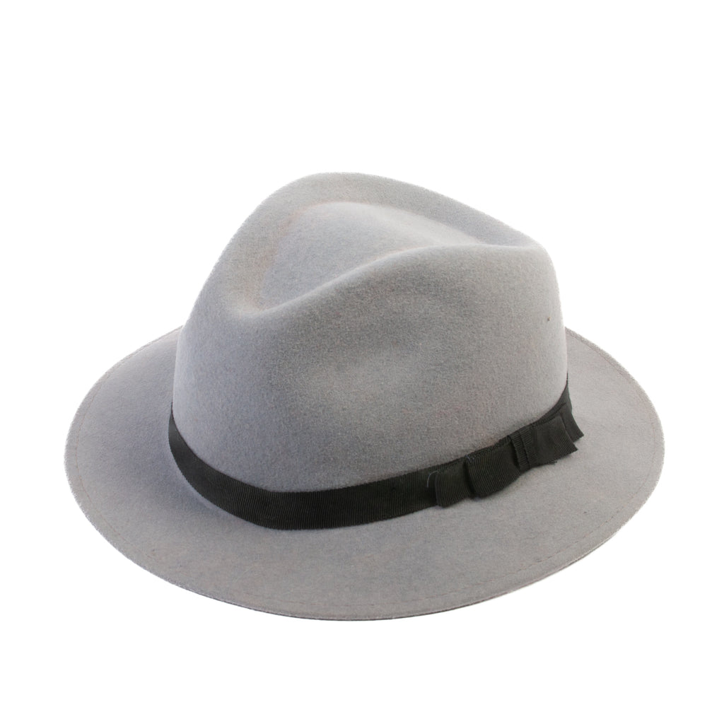Bollman Grey Doeskin Felt Fedora Hat