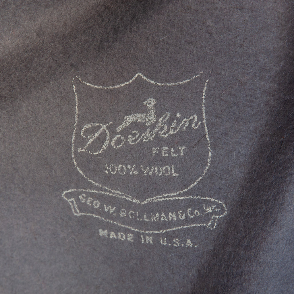 Bollman Grey Doeskin Felt Fedora Hat