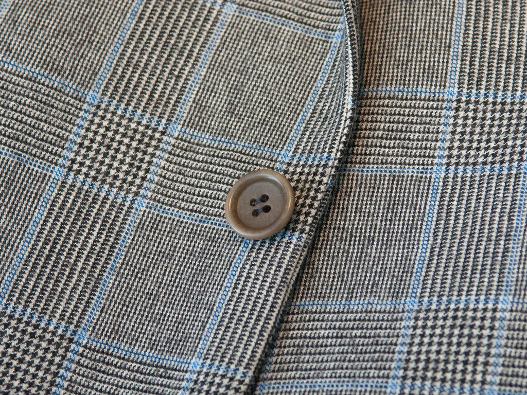 Giudice Grey Check Parma 2 Button Oliver Blazer