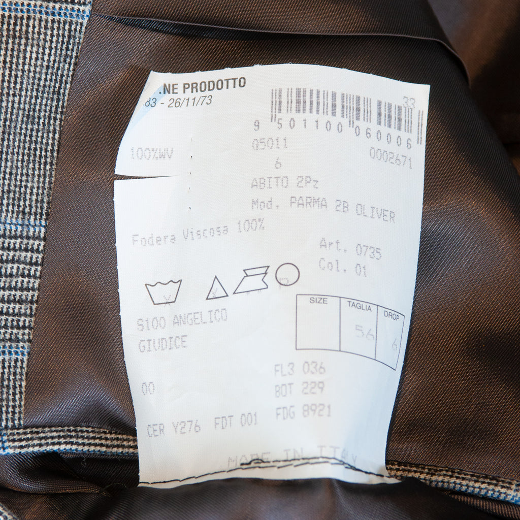 Giudice Grey Check Parma 2 Button Oliver Blazer