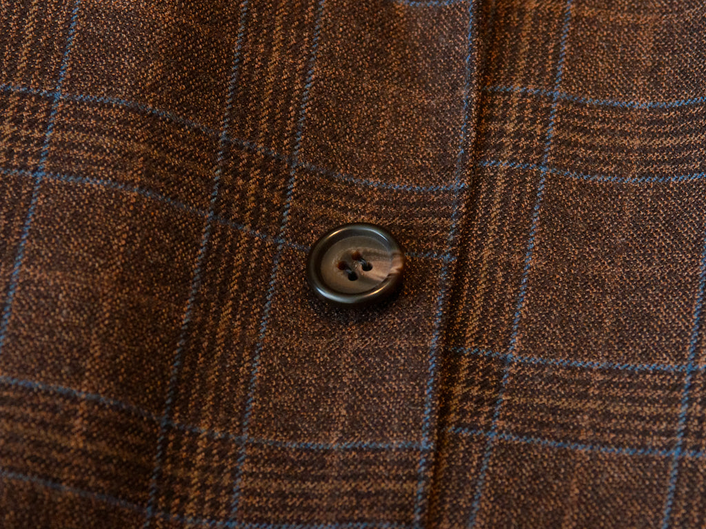 Pat Henning Hand Crafted Brown Check Cashmere Blend Blazer