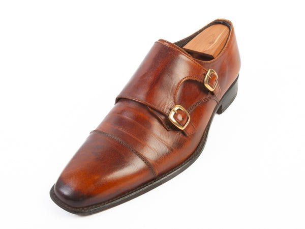Harry Rosen Made in Italy Brown Double Monk Strap Shoes
