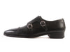 Harry Rosen Made in Italy Black Double Monk Strap Shoes