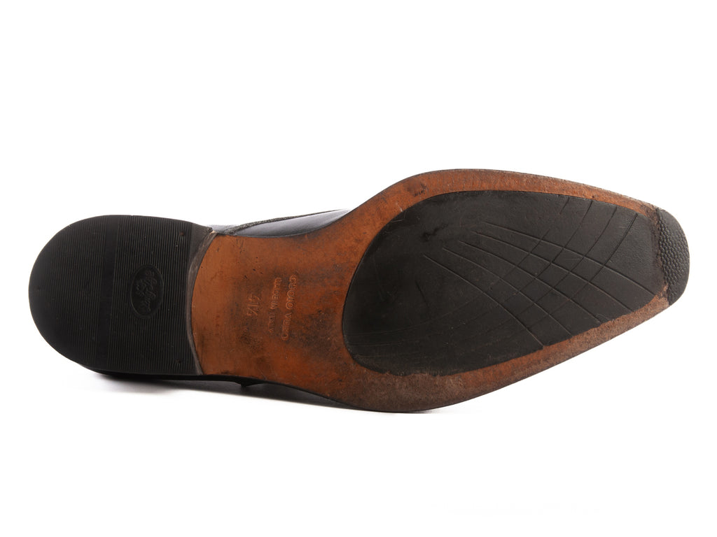 Harry Rosen Made in Italy Black Double Monk Strap Shoes