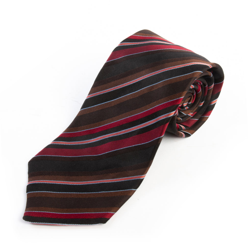 Tino Cosma Brown Striped Tie