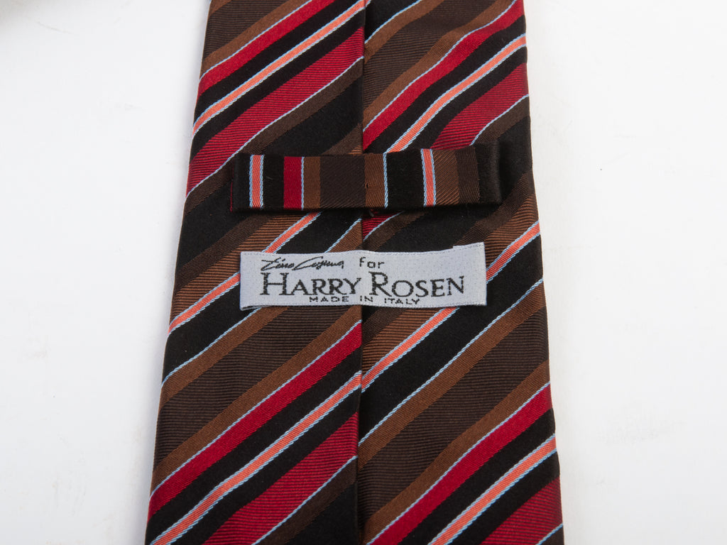 Tino Cosma Brown Striped Tie