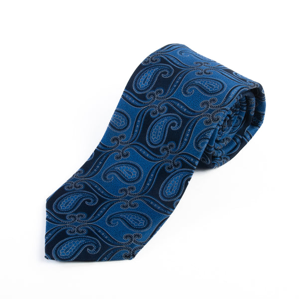 Ermenegildo Zegna Blue Paisley Tie