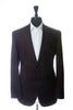 Jack Victor for David Colonna Burgundy Herringbone Twill Conway Blazer