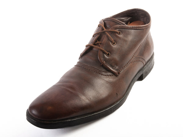 John Varvatos Mainline Brown Leather Desert Boots