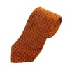 Dior Orange Checkered Pattern Tie