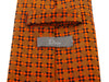 Dior Orange Checkered Pattern Tie