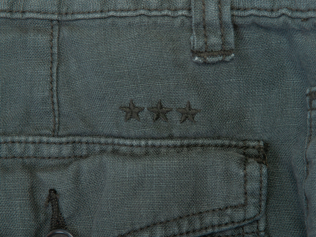 John Varvatos Slate Grey Washed Linen Shorts