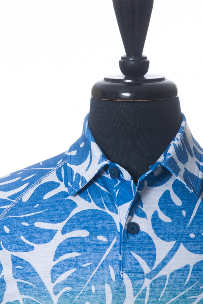 Tommy Bahama Island Zone Blue Floral Print Short Sleeve Shirt