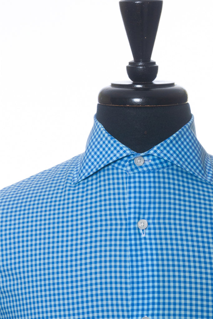 Maurizio Baldassari Blue Check Shirt