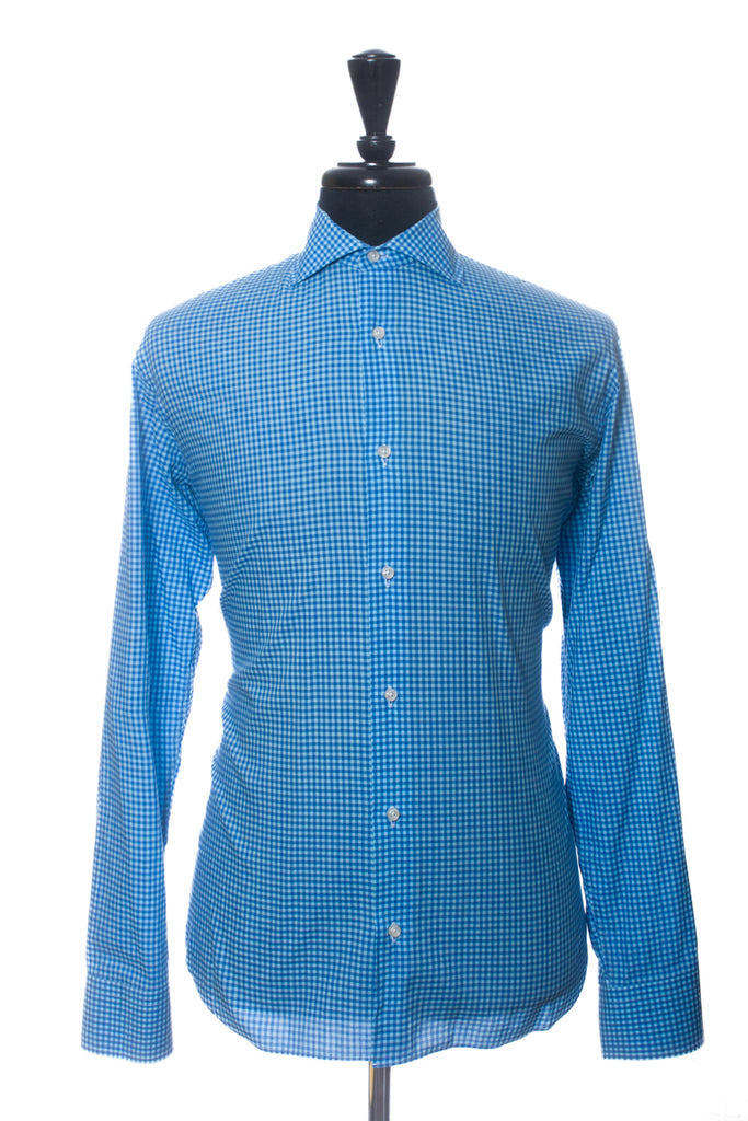 Maurizio Baldassari Blue Check Shirt