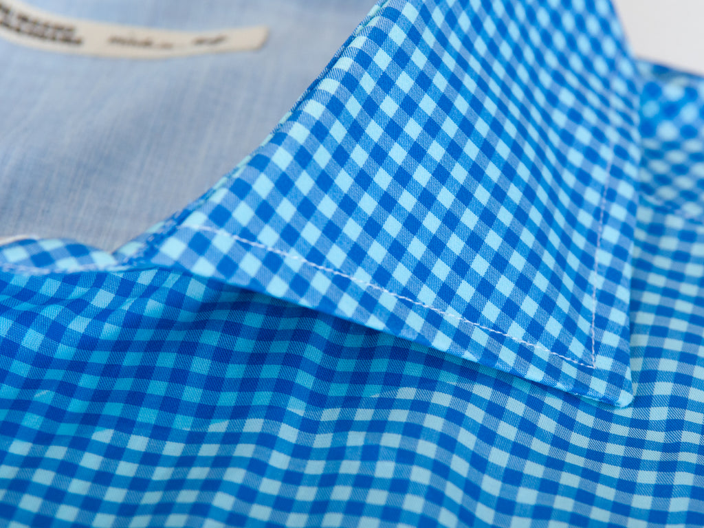 Maurizio Baldassari Blue Check Shirt