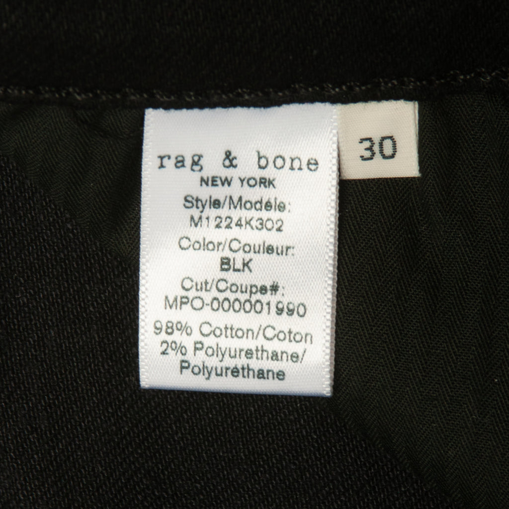 Rag & Bone Black Fit1 Extra Slim Fit Jeans