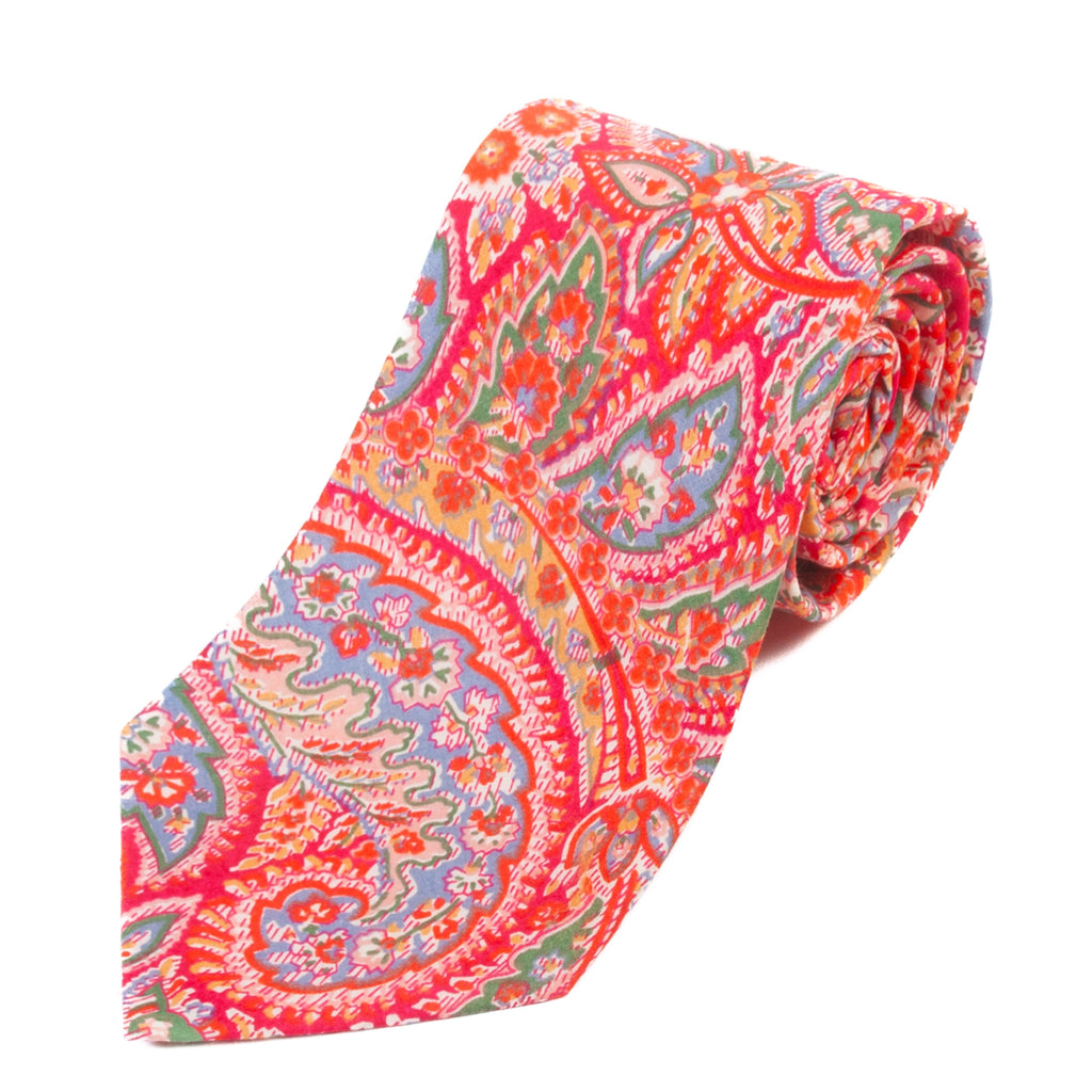 Liberty of London Red Paisley Cotton Tie