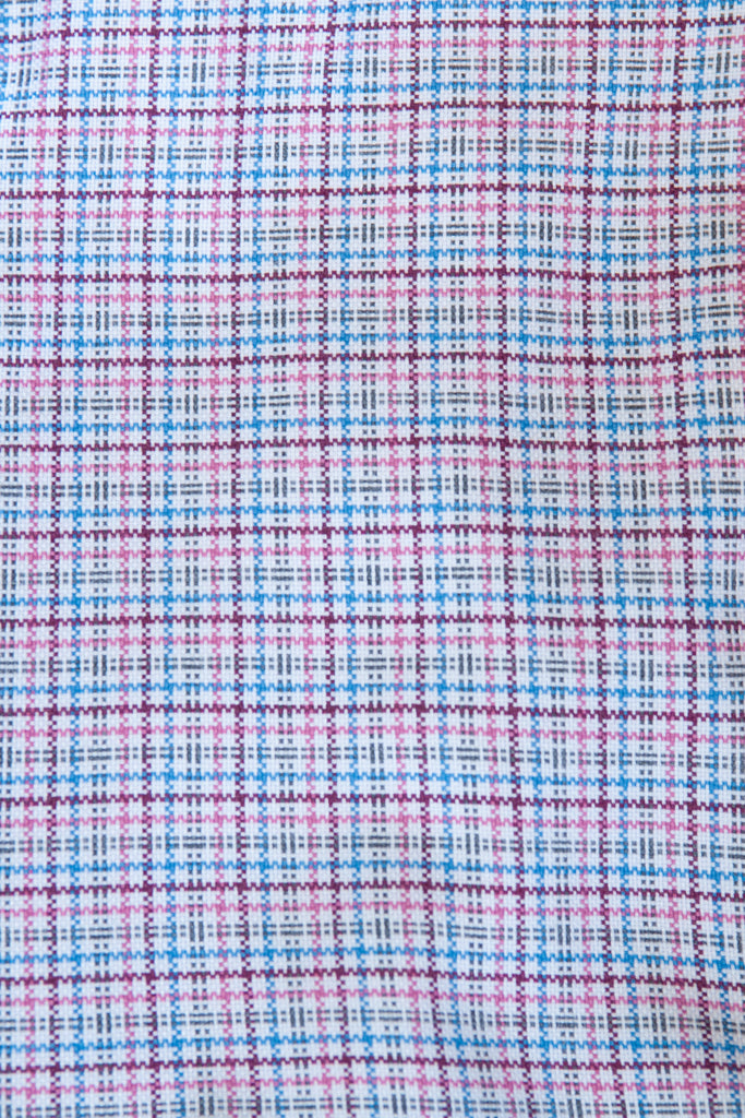 David Donahue Multi Check Dress Shirt
