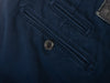Brax Washed Navy Blue Stretch Twill Fabio Slim Pants