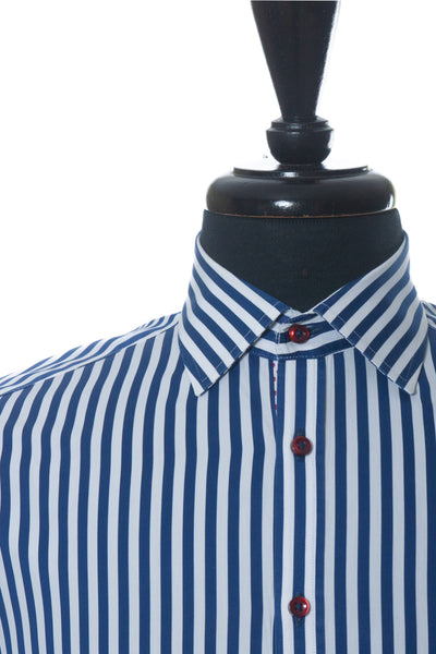 Sand Blue and White Striped Shirt