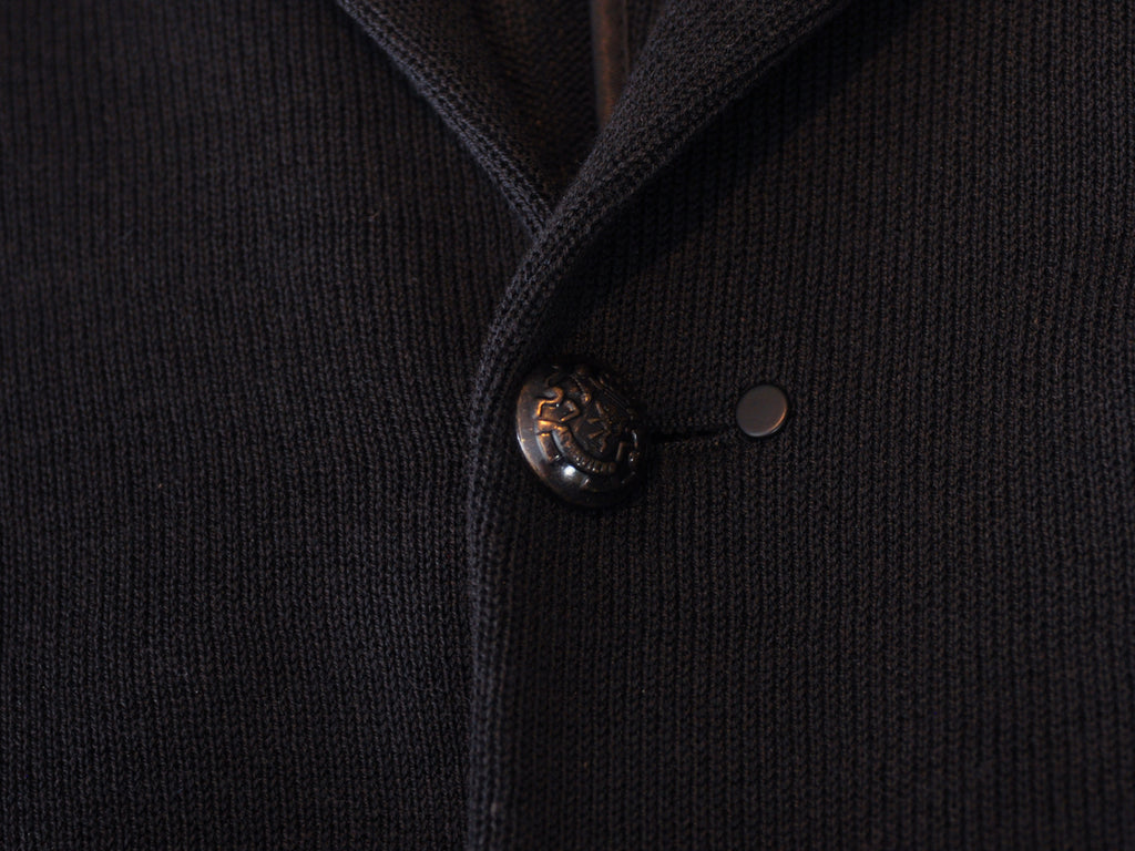 John Varvatos Luxe Black Knit Coat